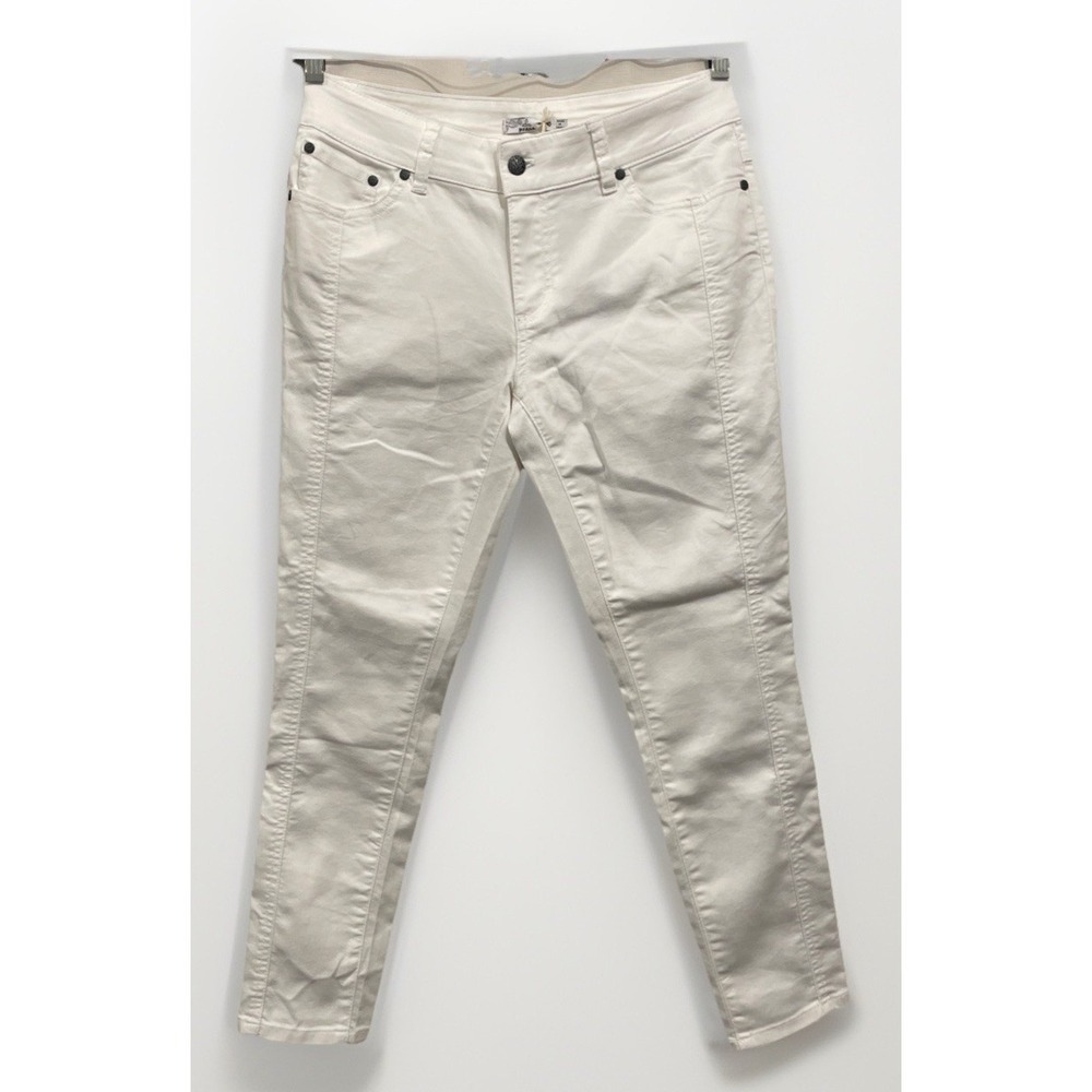 Prana Carlotta Crop White Stretch Ankle Skinny Pants Jeans NWT Women's Size 10